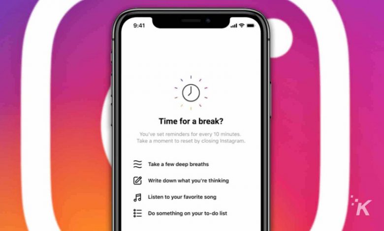 The new Instagram feature asks users to take a break